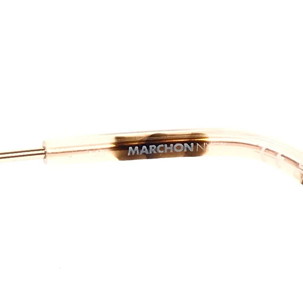 Marchon NYC Eyeglasses Frames M-4033 770 Rose Gold Cat Eye Wire Rim 53-17-140